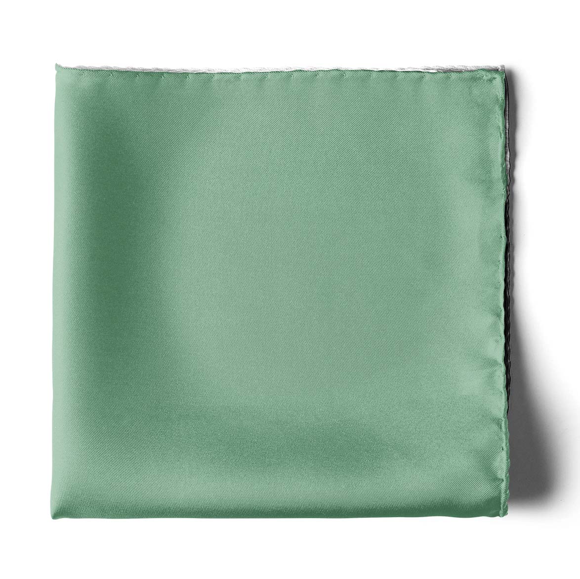 THE SOLID SAGE GREEN SILK POCKET SQUARE