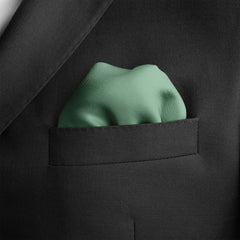 THE SOLID SAGE GREEN SILK POCKET SQUARE