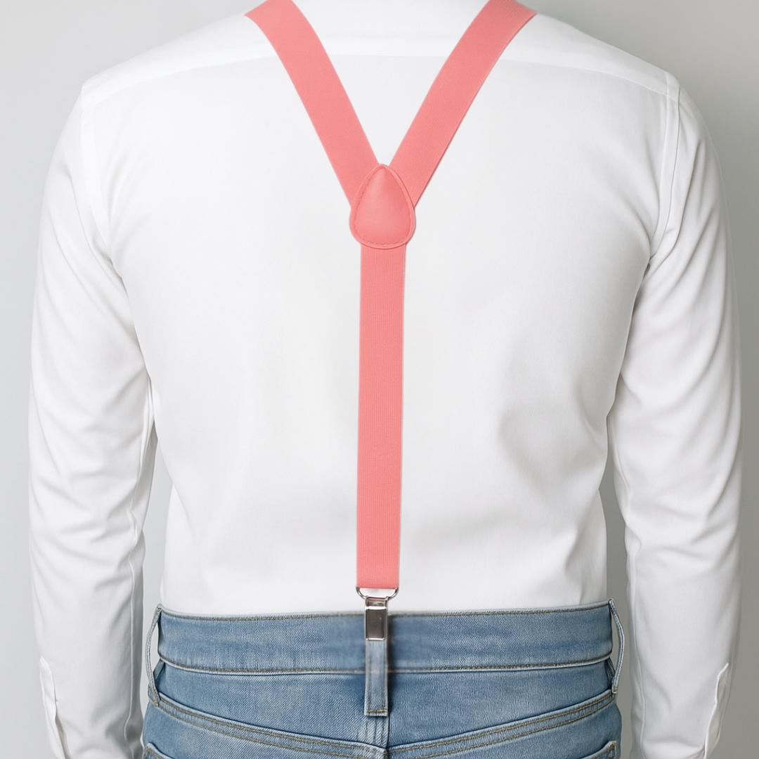 CLASSIC PINK Y-BACK SUSPENDER