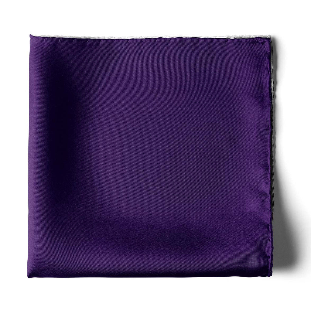 THE SOLID PURPLE SILK POCKET SQUARE