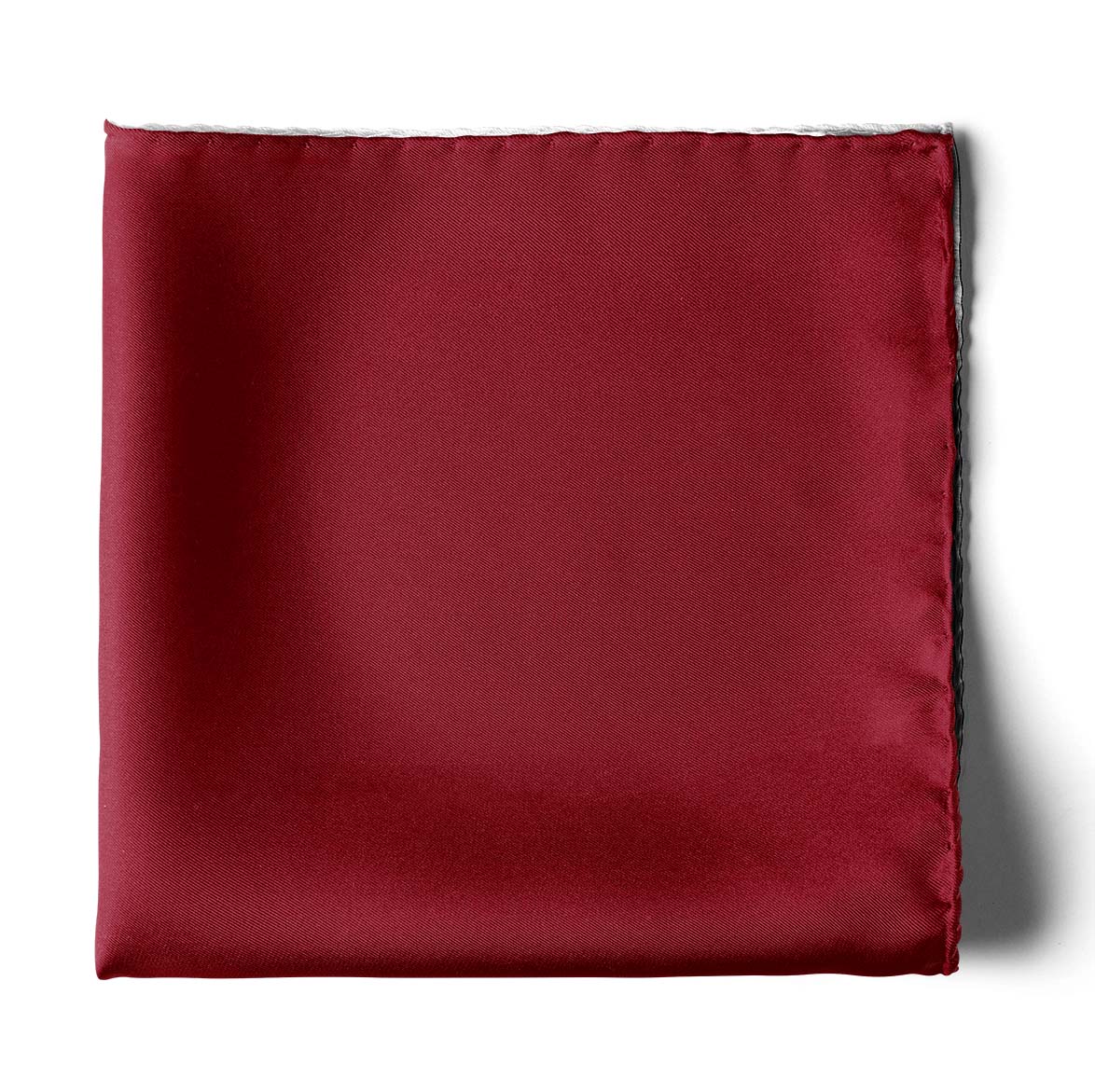 THE SOLID REDDISH MAROON SILK POCKET SQUARE