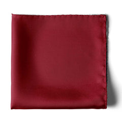 THE SOLID REDDISH MAROON SILK POCKET SQUARE