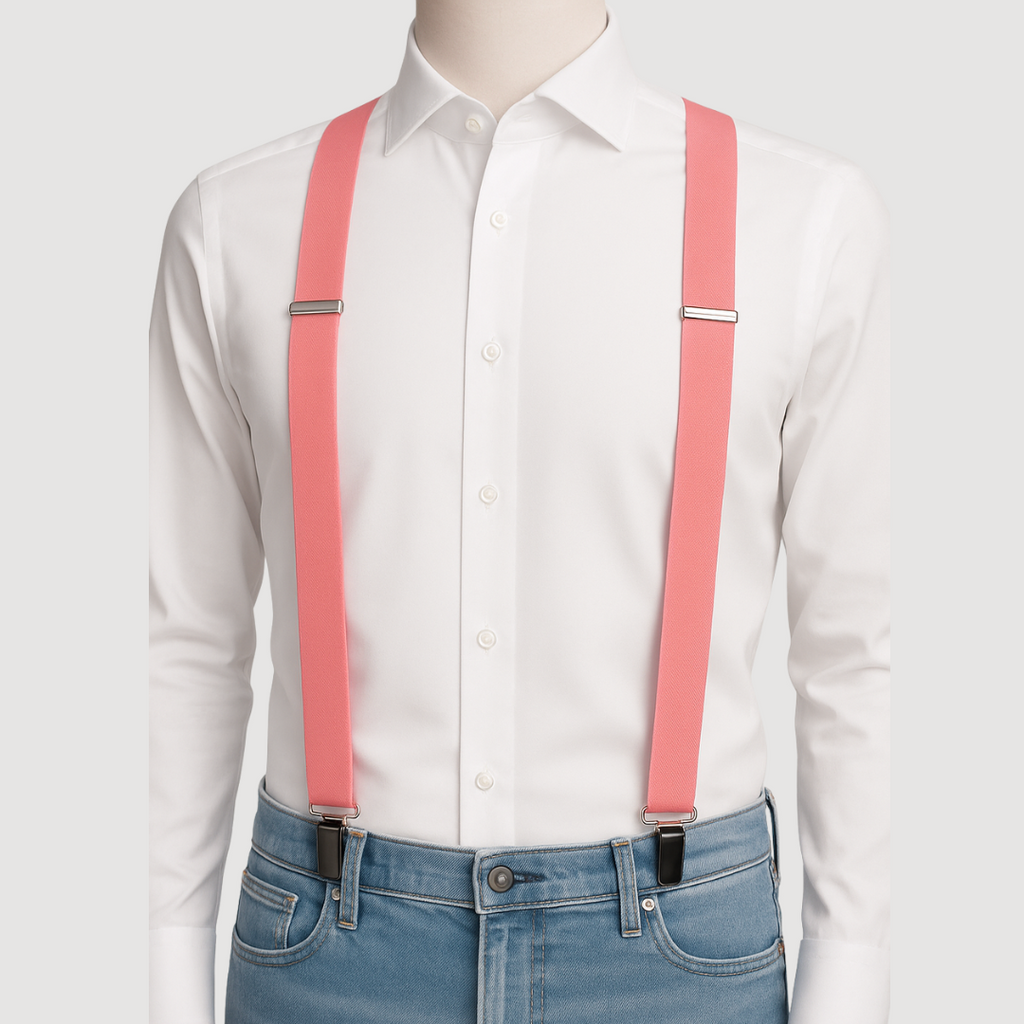 CLASSIC PINK Y-BACK SUSPENDER
