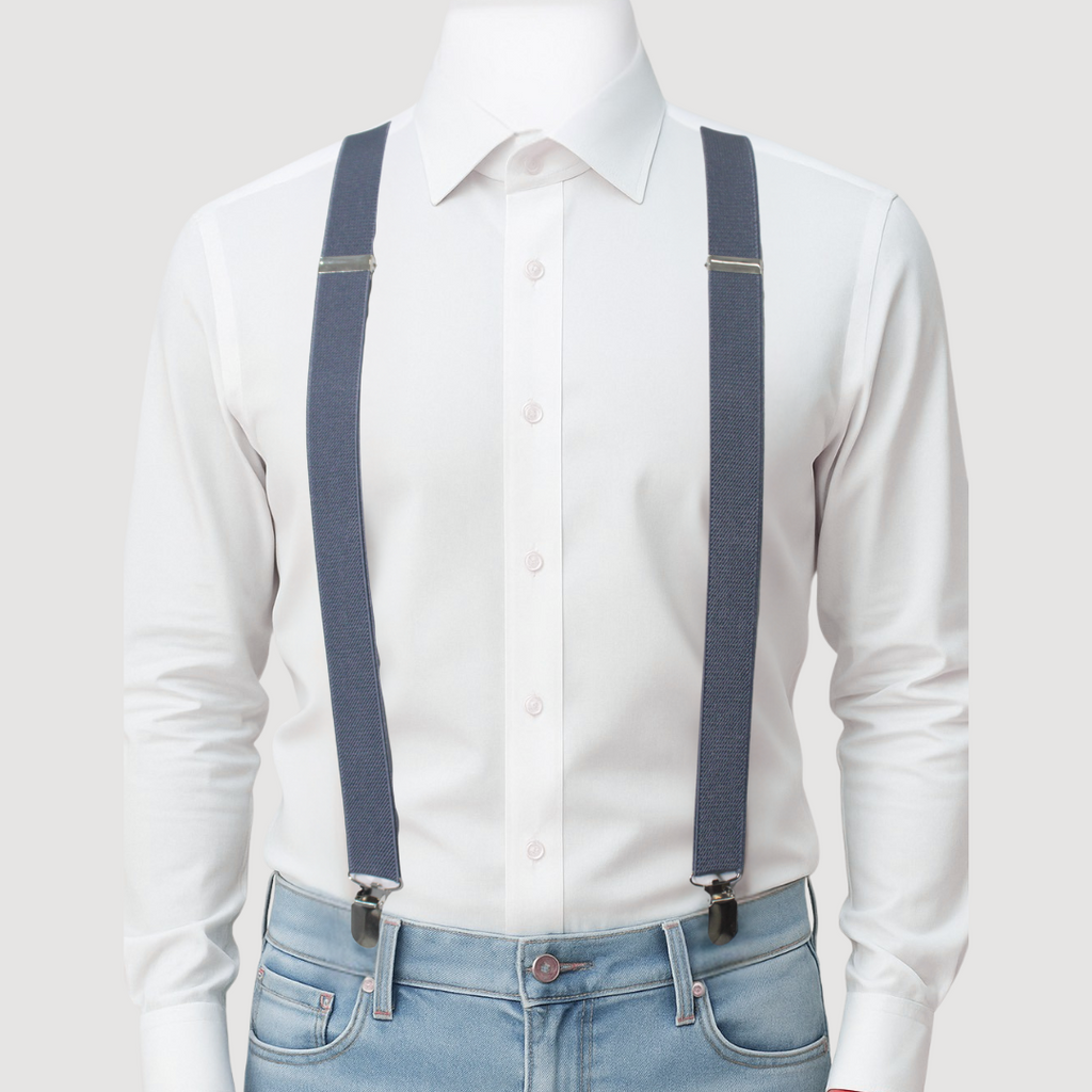 CLASSIC GREY Y-BACK SUSPENDER
