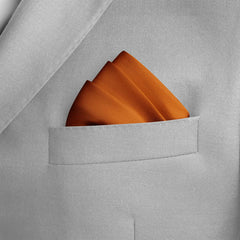 THE SOLID ORANGE SILK POCKET SQUARE