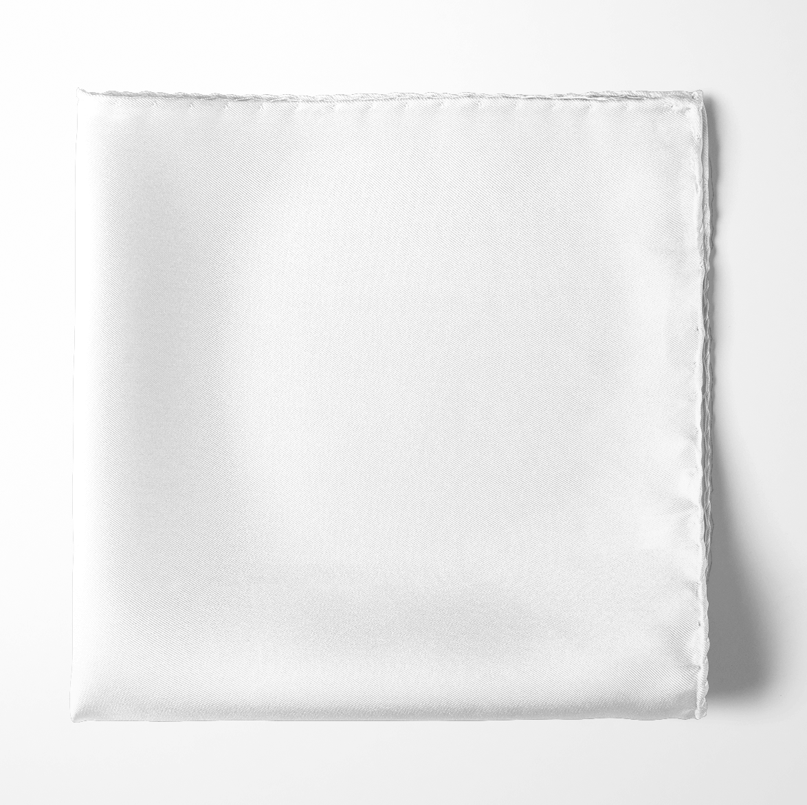 THE SOLID WHITE SILK POCKET SQUARE