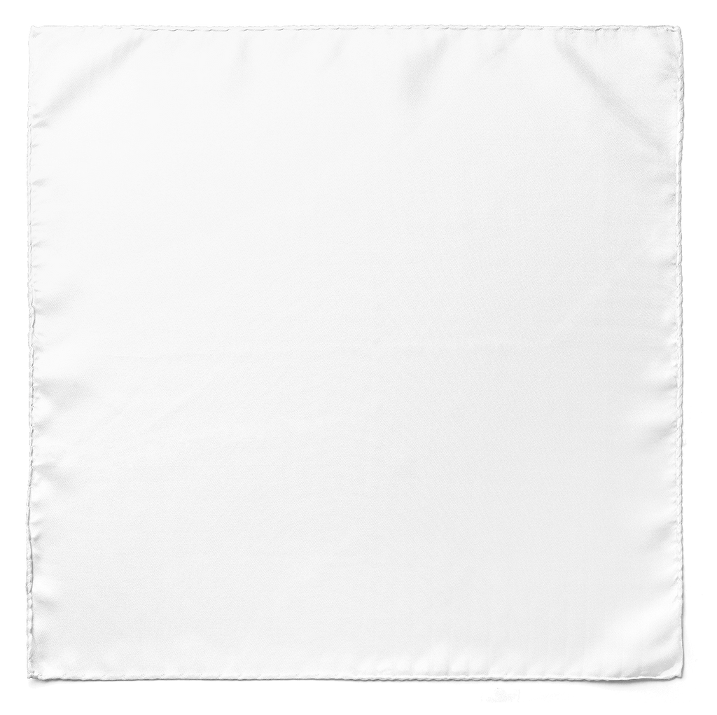 THE SOLID WHITE SILK POCKET SQUARE