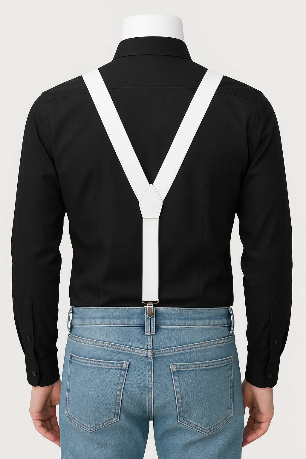 CLASSIC WHITE  Y-BACK SUSPENDER