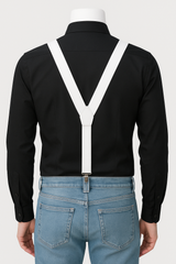 CLASSIC WHITE  Y-BACK SUSPENDER