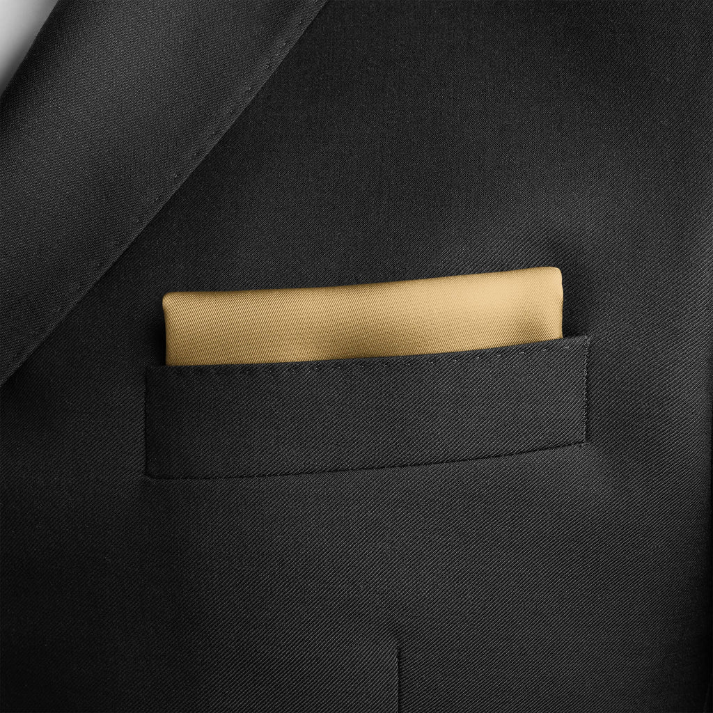 THE SOLID GOLD SILK POCKET SQUARE