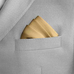 THE SOLID GOLD SILK POCKET SQUARE