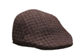 Everyday Casual Wool Flat Check Brown Cap