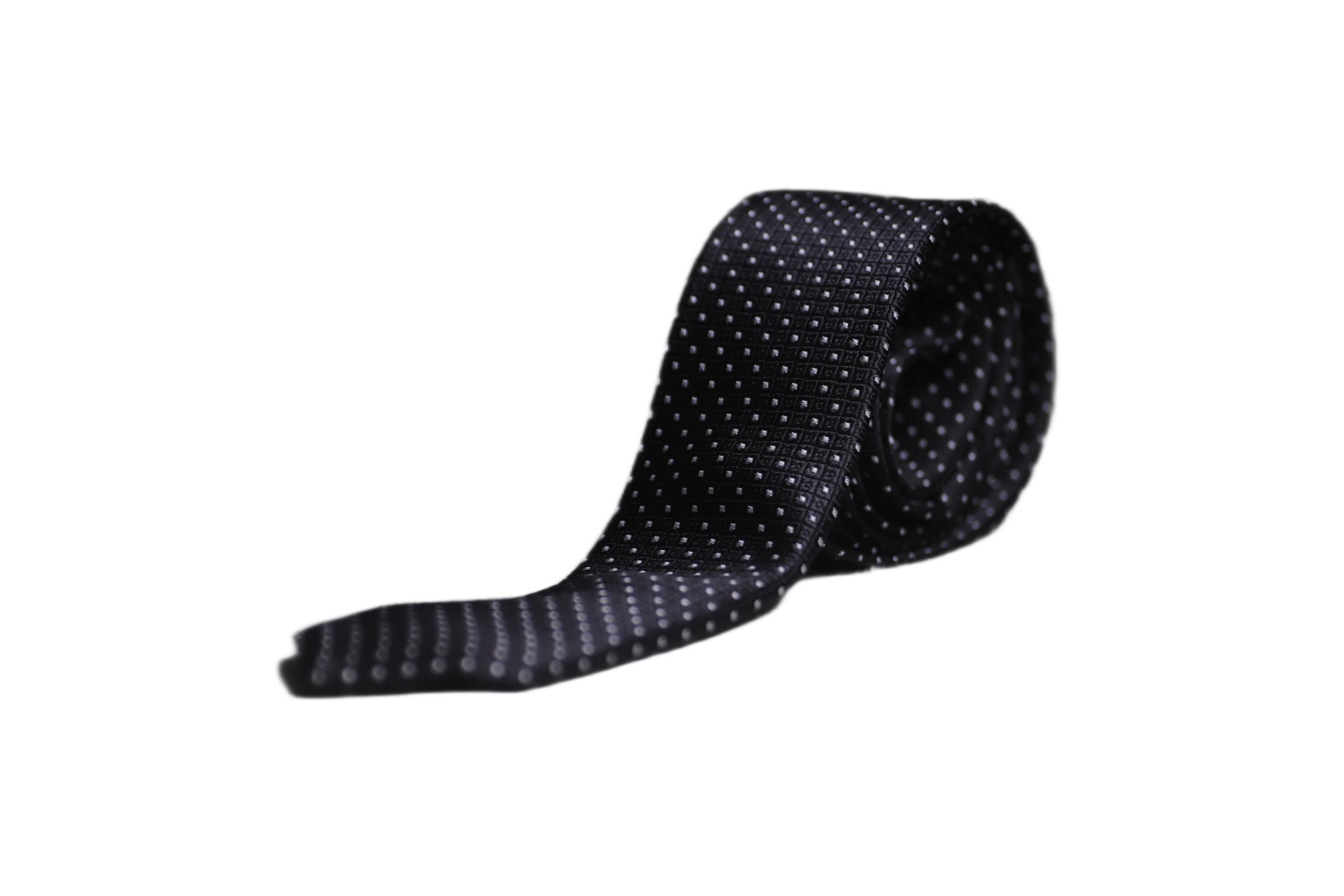 The Refined Classic Black Micro-Spot Pin Dot Tie