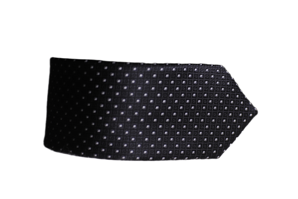 The Refined Classic Black Micro-Spot Pin Dot Tie