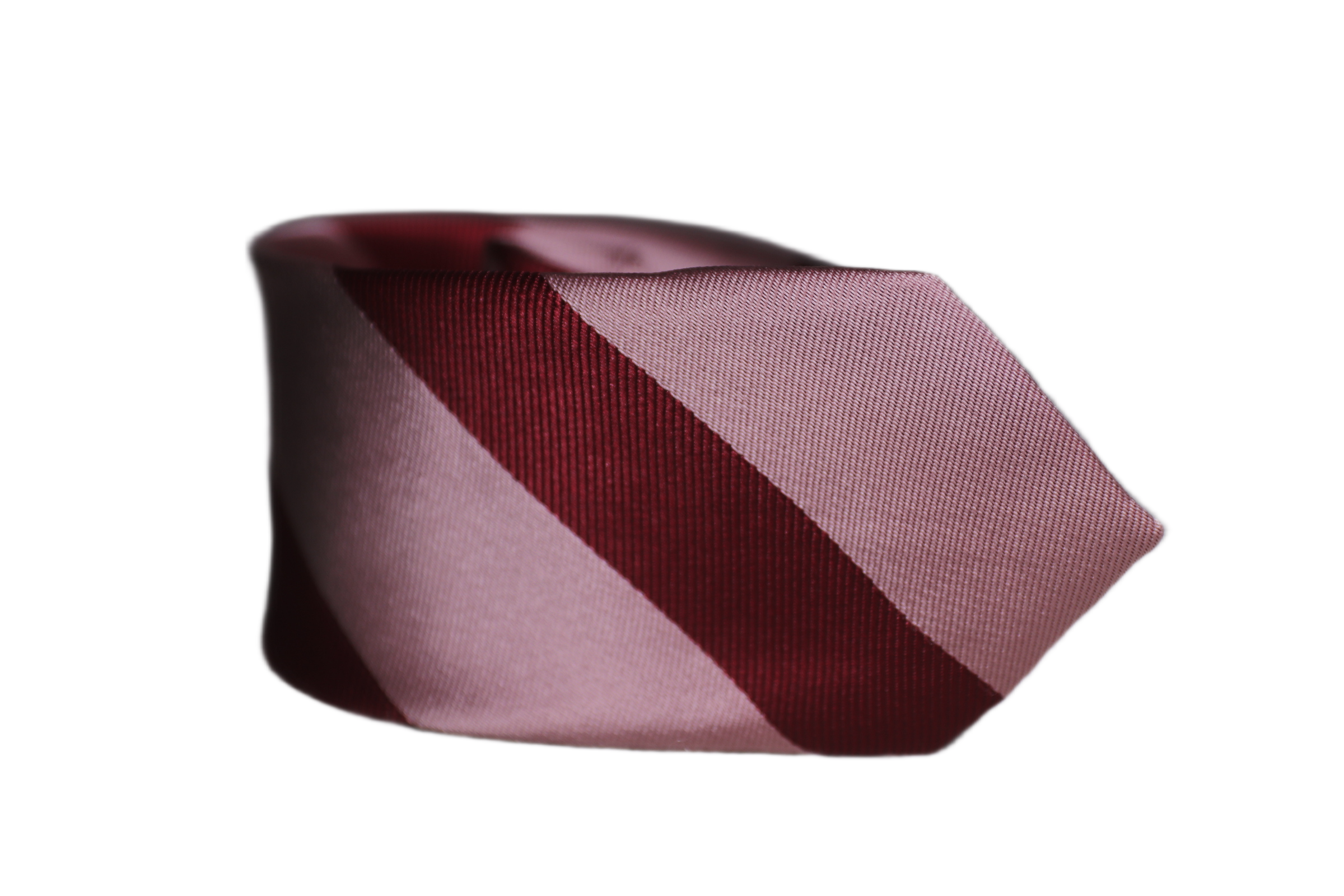 The Heritage Burgundy & Dusty Rose Repp Stripe Tie