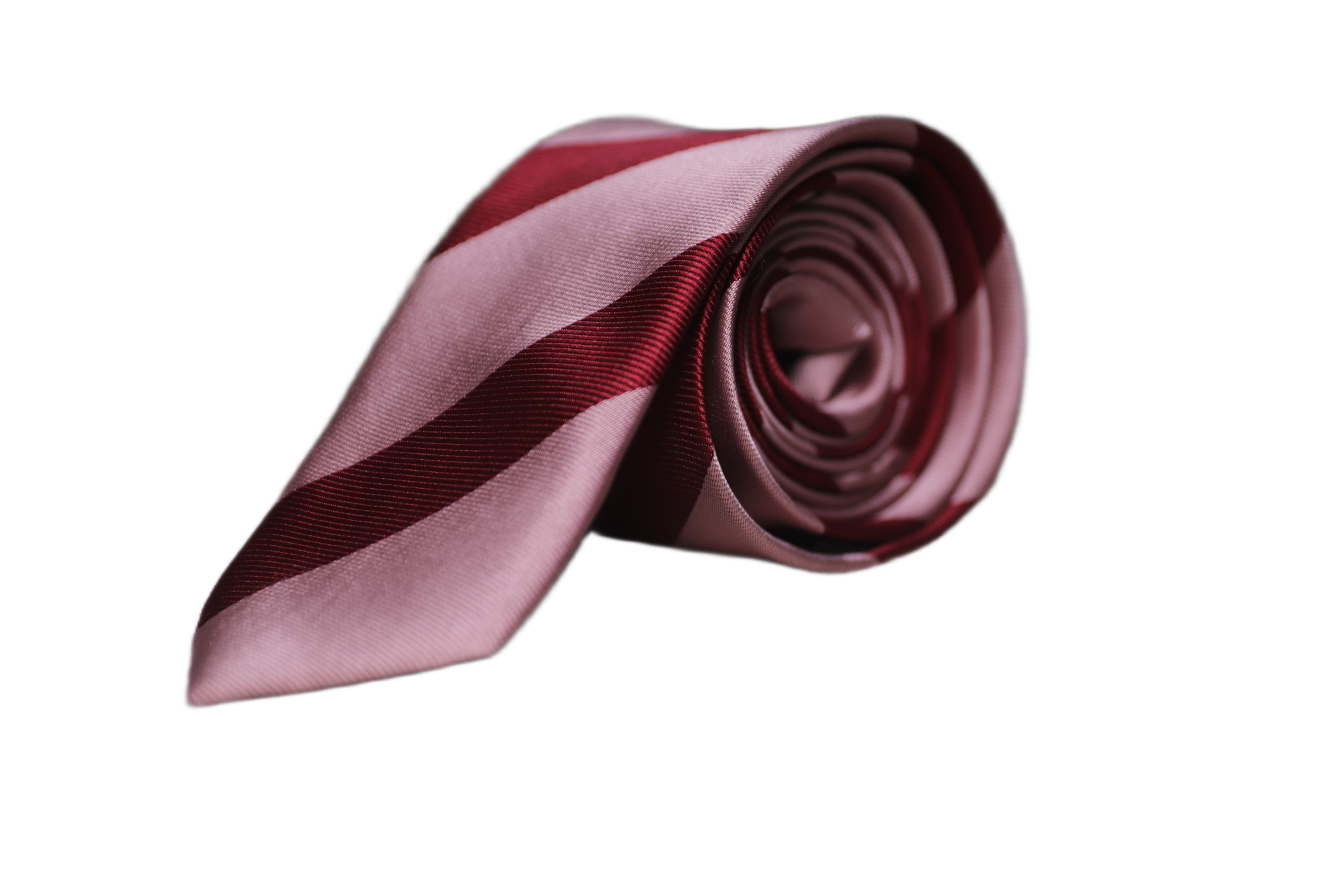 The Heritage Burgundy & Dusty Rose Repp Stripe Tie