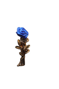 The Royal Blue Rose Lapel Pin | Metallic Boutonnière