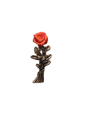 The Royal Red Rose Lapel Pin | Metallic Boutonnière