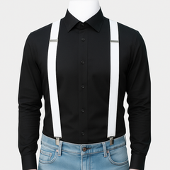 CLASSIC WHITE  Y-BACK SUSPENDER