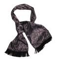 Noir Paisley Satin Scarf for Men