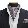 Men’s Dusty Rose Paisley Silk Ascot Cravat & Matching Pocket Square Set