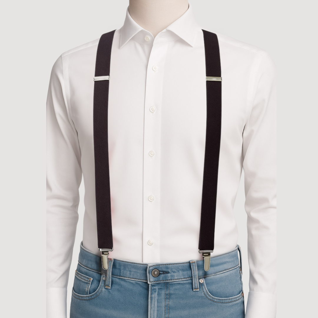 CLASSIC BLACK Y-BACK SUSPENDER