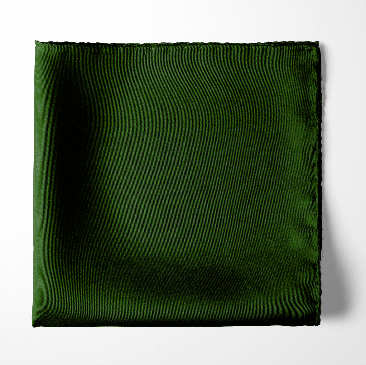 THE SOLID GREEN SILK POCKET SQUARE
