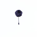 GREY CLASSIC ROSE LAPEL PIN