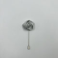 GREY FLORAL LAPEL PIN