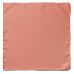 THE SOLID PEACH SILK POCKET SQUARE