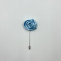 STEEL BLUE FLORAL LAPEL PIN